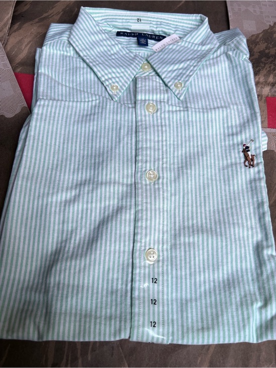 Ralph Lauren Tops - NWT Ralph Lauren Women’s Classic Green Stripe Button-Down Shirt
